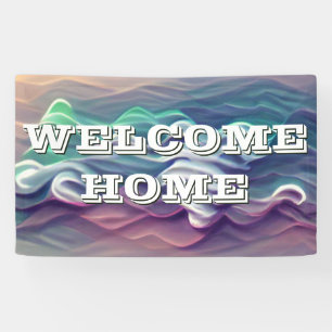 Welcome Home Waves Gradient Banner