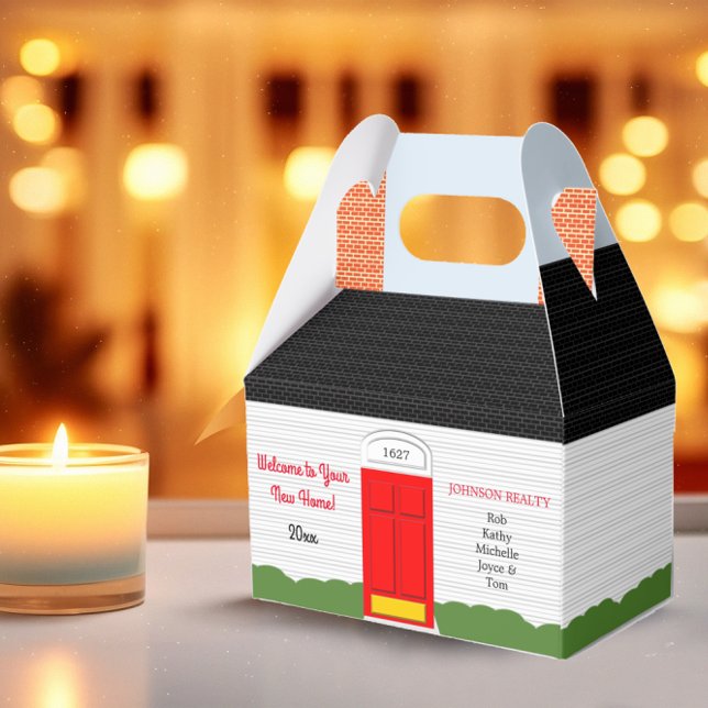 Welcome Home White House Black Roof  Housewarming Favour Box (Creator Uploaded)