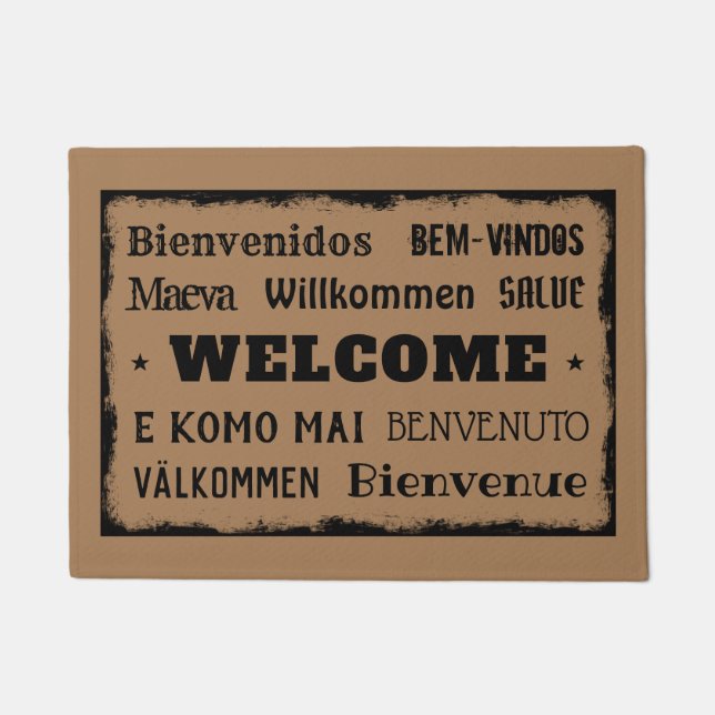 Welcome in 10 Languages Doormat (Front)