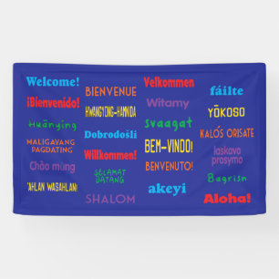 Welcome in 24 different languages Banner