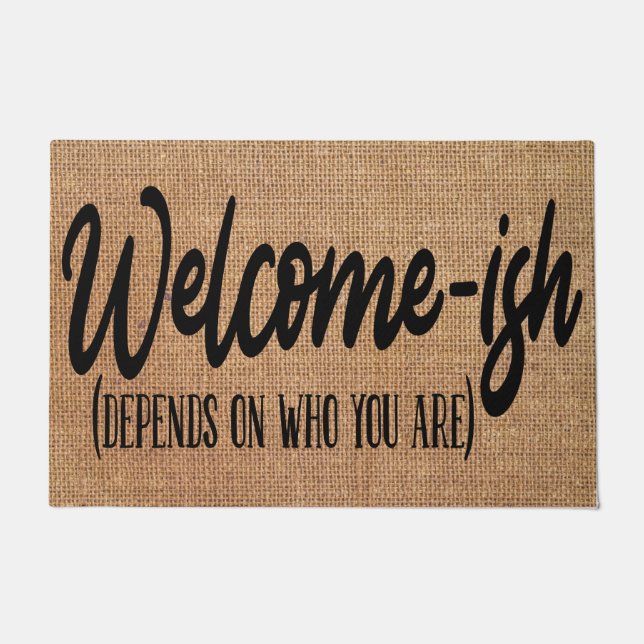 Welcome Ish Housewarming Gift Welcome Wedding Gift Doormat (Front)