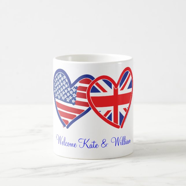 Welcome Kate & William/ Royal Wedding Coffee Mug (Center)