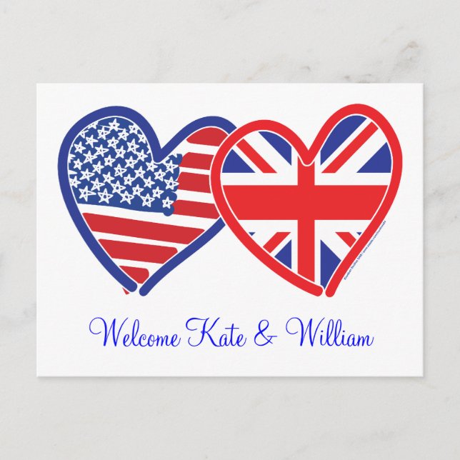 Welcome Kate & William/ Royal Wedding Postcard (Front)