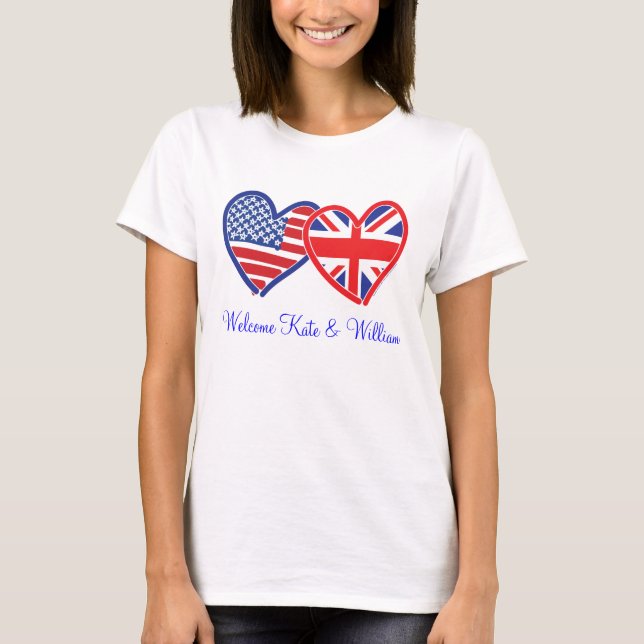 Welcome Kate & William/ Royal Wedding T-Shirt (Front)