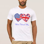 Welcome Kate & William/ Royal Wedding T-Shirt<br><div class="desc">USA Flag and Union Jack design</div>