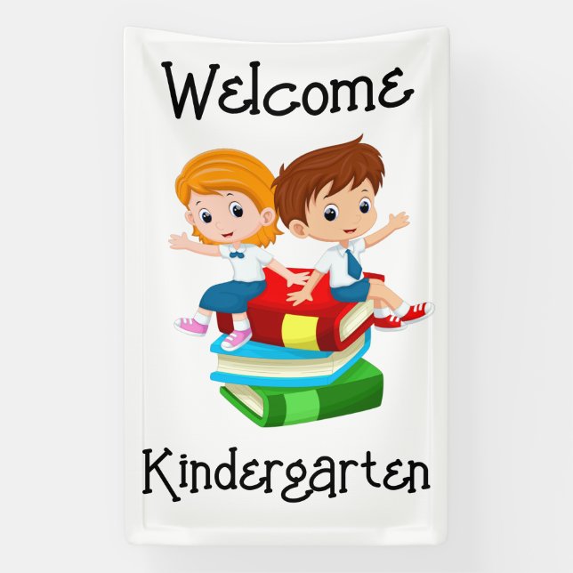 Welcome Kindergarten Banner (Vertical)