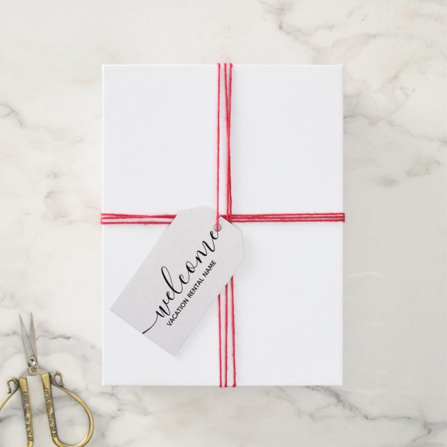 Welcome Kraft Business Gift Tag (With Twine)