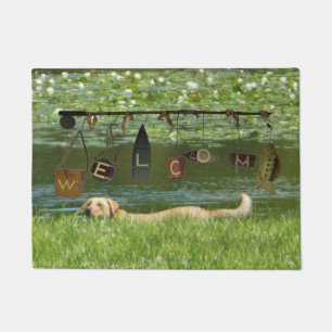 Welcome Labrador Retriever Swimming Doormat