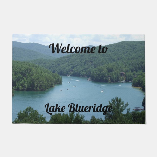 Welcome Lake Blue Ridge Photo Georgia Doormat (Front)