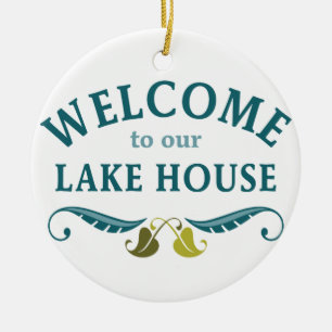 Welcome Lake House Ceramic Tree Decoration