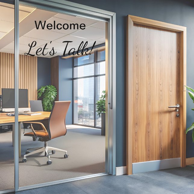 Welcome Let’s Talk Entrance Office  Window Cling (Creator Uploaded)