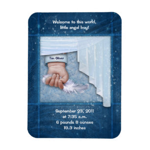 Welcome little Angel Boy Magnet