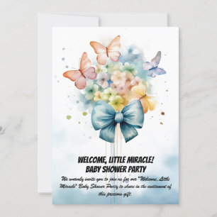 Welcome, Little Miracle! - Baby Shower Party Invit Invitation