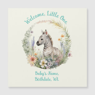Welcome, Little One Birth Announcement/Baby Shower Magnetic Invitation