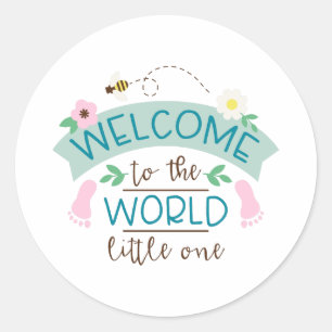 Welcome Little One Classic Round Sticker