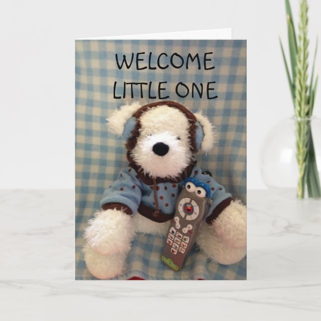 WELCOME LITTLE ONE CONGRATS NEW PARENTS CARD (Front)