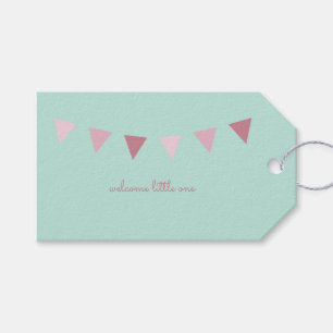 Welcome Little One Gift Tag {Light Pink and Green}