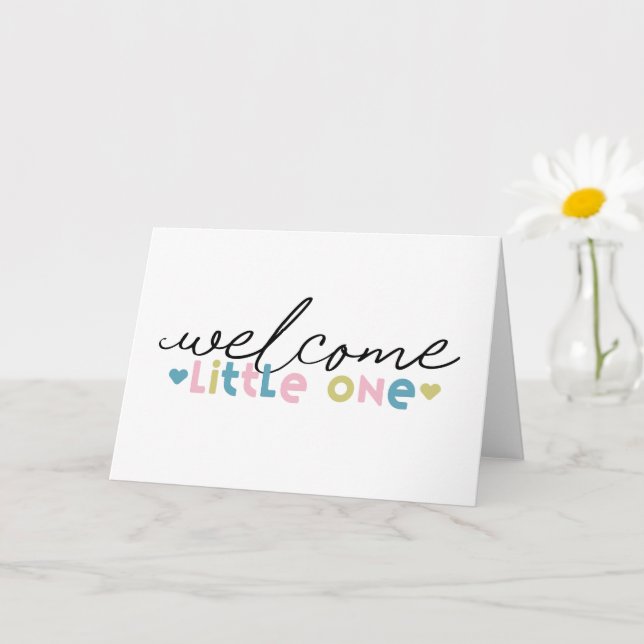 Welcome Little One Greeting Card (Small Plant)