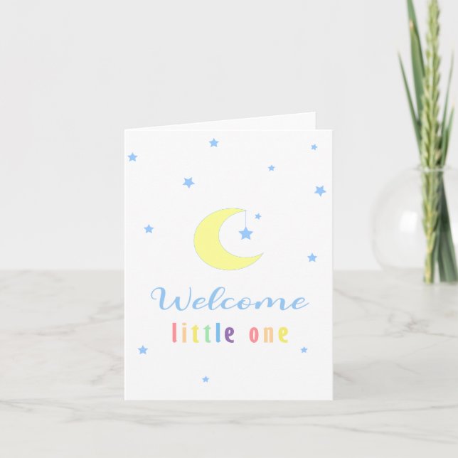 Welcome Little One Rainbow Colors Card (Front)