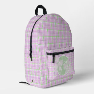 Welcome Little Ones-Sweet pink bow diaper Printed Backpack