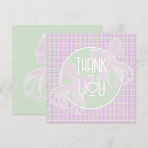 Welcome Little Ones-Twin girls baby shower Thank You Card