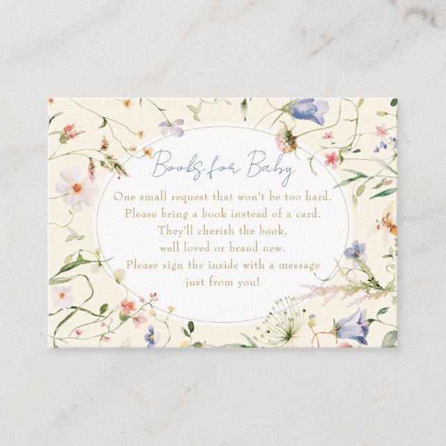 Welcome Little Wildflower Books For Baby Enclosure (Front)