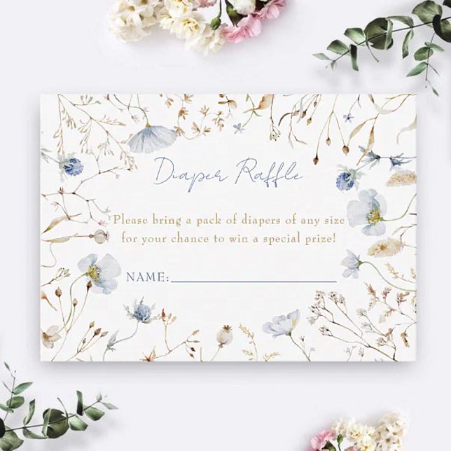 Welcome Little Wildflower Diaper Raffle Enclosure Card (Creator Uploaded)