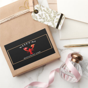 welcome Lobster sushi seafood Market custom name Rectangular Sticker