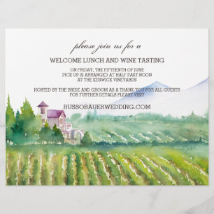 Welcome Lunch & Wine Tasting Flyer