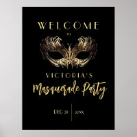 Welcome Masquerade Birthday Party Foam Boards