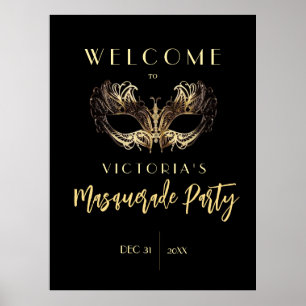 Welcome Masquerade Birthday Party Foam Boards Poster