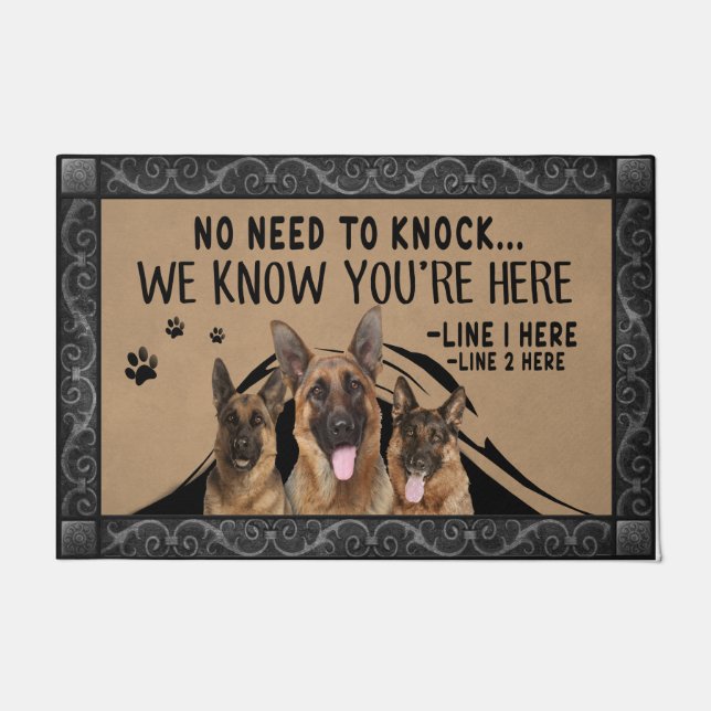 Welcome Mat, Funny Dog Quotes Doormat, Dog Doormat (Front)