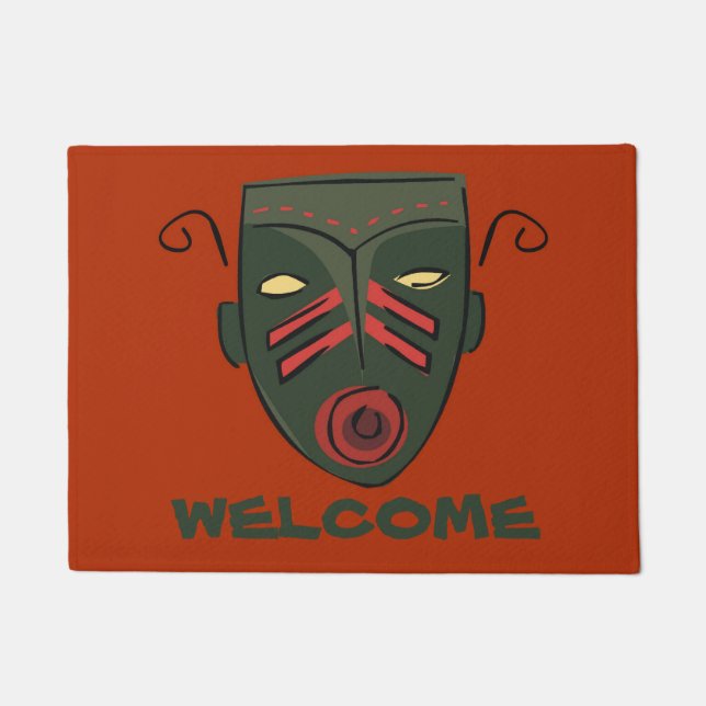 Welcome Mat, Tiki Bar, edit text Doormat (Front)