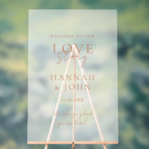 Welcome! Modern, Calligraphy, Wedding Acrylic Sign