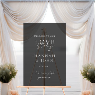 Welcome! Modern, Calligraphy, Wedding Acrylic Sign