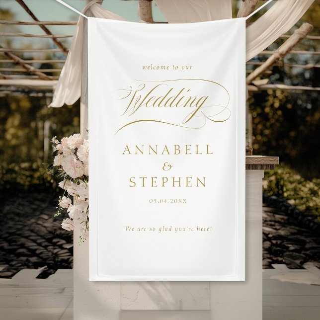 Welcome! Modern, Calligraphy, Wedding Banner (Creator Uploaded)
