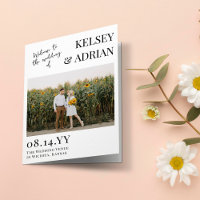 Welcome Modern Typography Photo Wedding