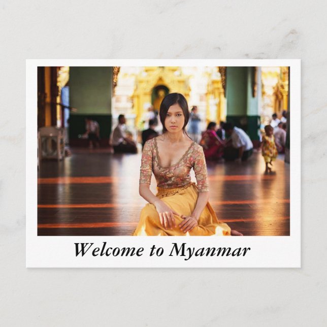 welcome myanmar postcard (Front)