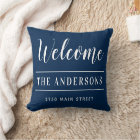 Welcome Navy Blue Personalised Family Name