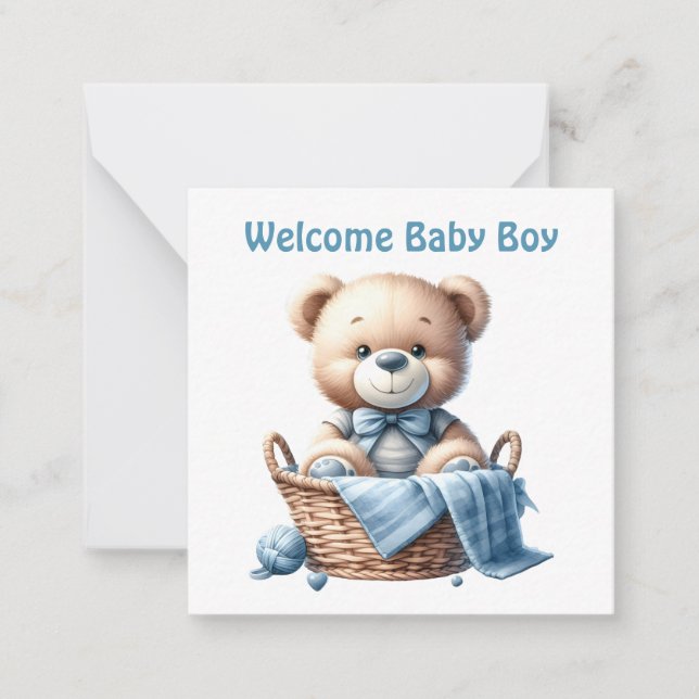Welcome New Baby Boy Card (Front)