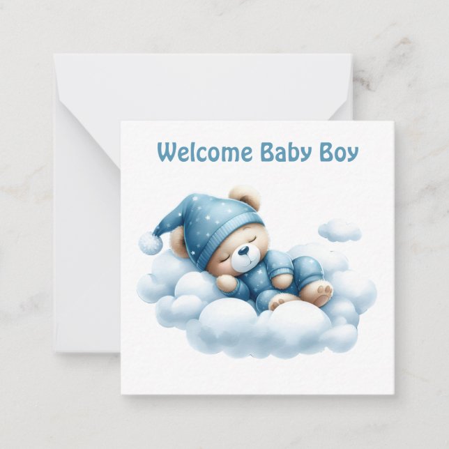 Welcome New Baby Boy Card (Front)