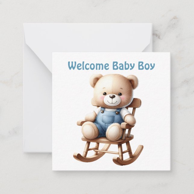 Welcome New Baby Boy Card (Front)