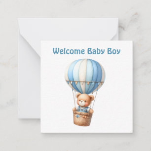 Welcome New Baby Boy Card