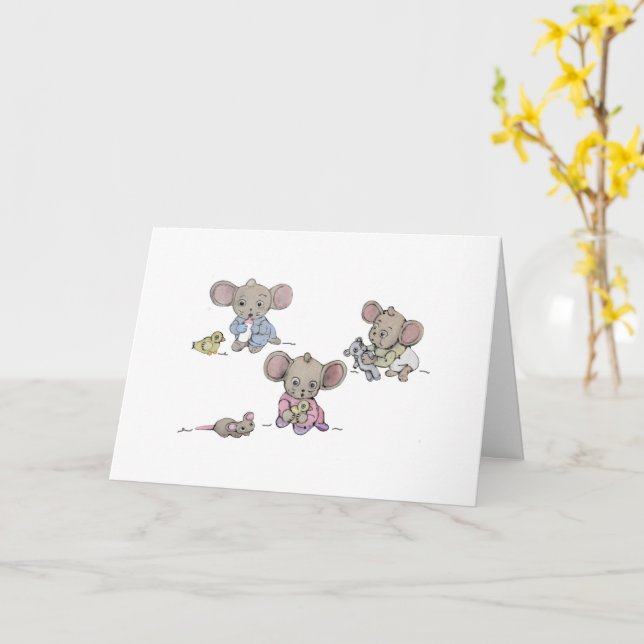 Welcome New Baby Card (Yellow Flower)