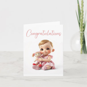 Welcome New Baby Girl Card