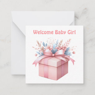 Welcome New Baby Girl Card