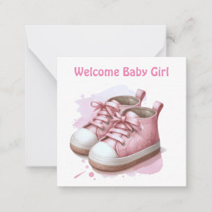 Welcome New Baby Girl Card