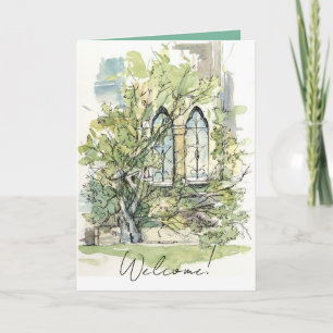 Welcome New Church Member Ivy Windows Card