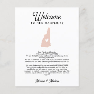 Welcome NEW HAMPSHIRE Letter & Itinerary ANY COLOR