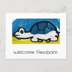 Welcome Newborn Turtle Postcard
